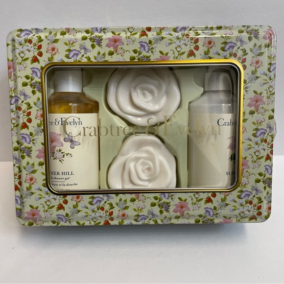 Crabtree & Evelyn Summer Hill Body Lotion Soap Shower Gel Gift Set - Picture 1 of 4